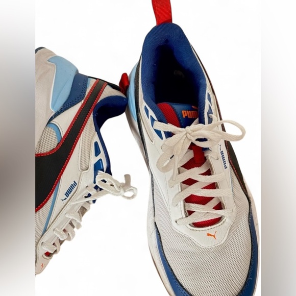 Puma Other - Puma Men's White and Blue Sneakers Size 9
